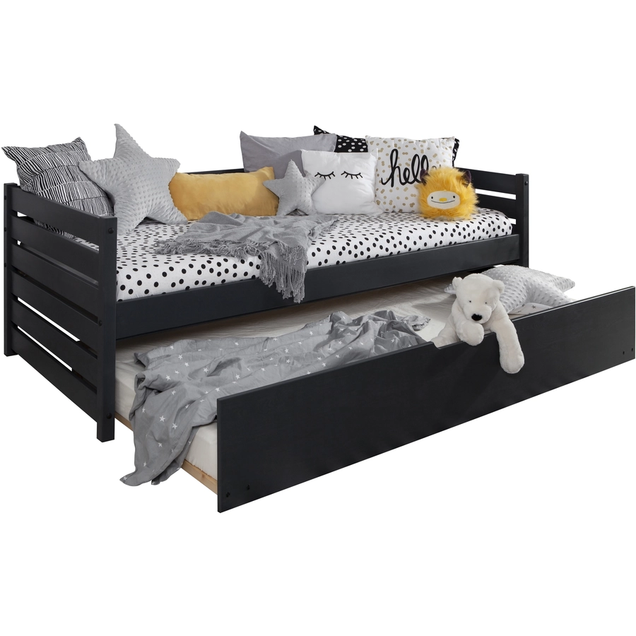 TICAA Sofabett Naomi inkl. Ausziehbett, 90x200 Grau