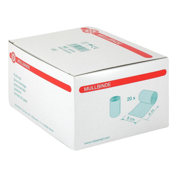 Mullbinden 8 cmx4 m, 20 St