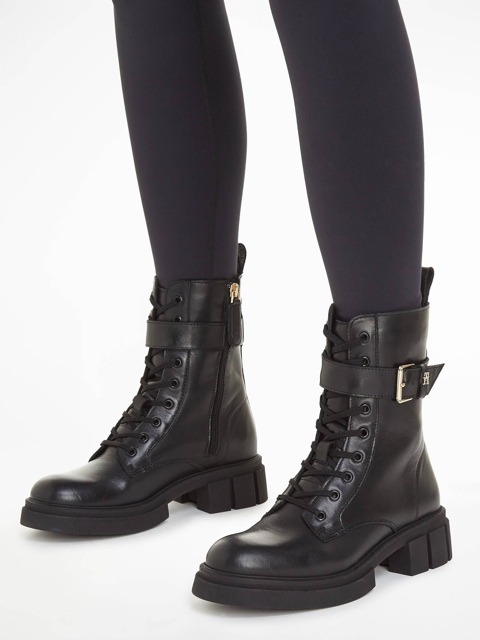 Tommy Hilfiger| Damen Schnürstiefeletten COOL FEMININE BIKERBOOT