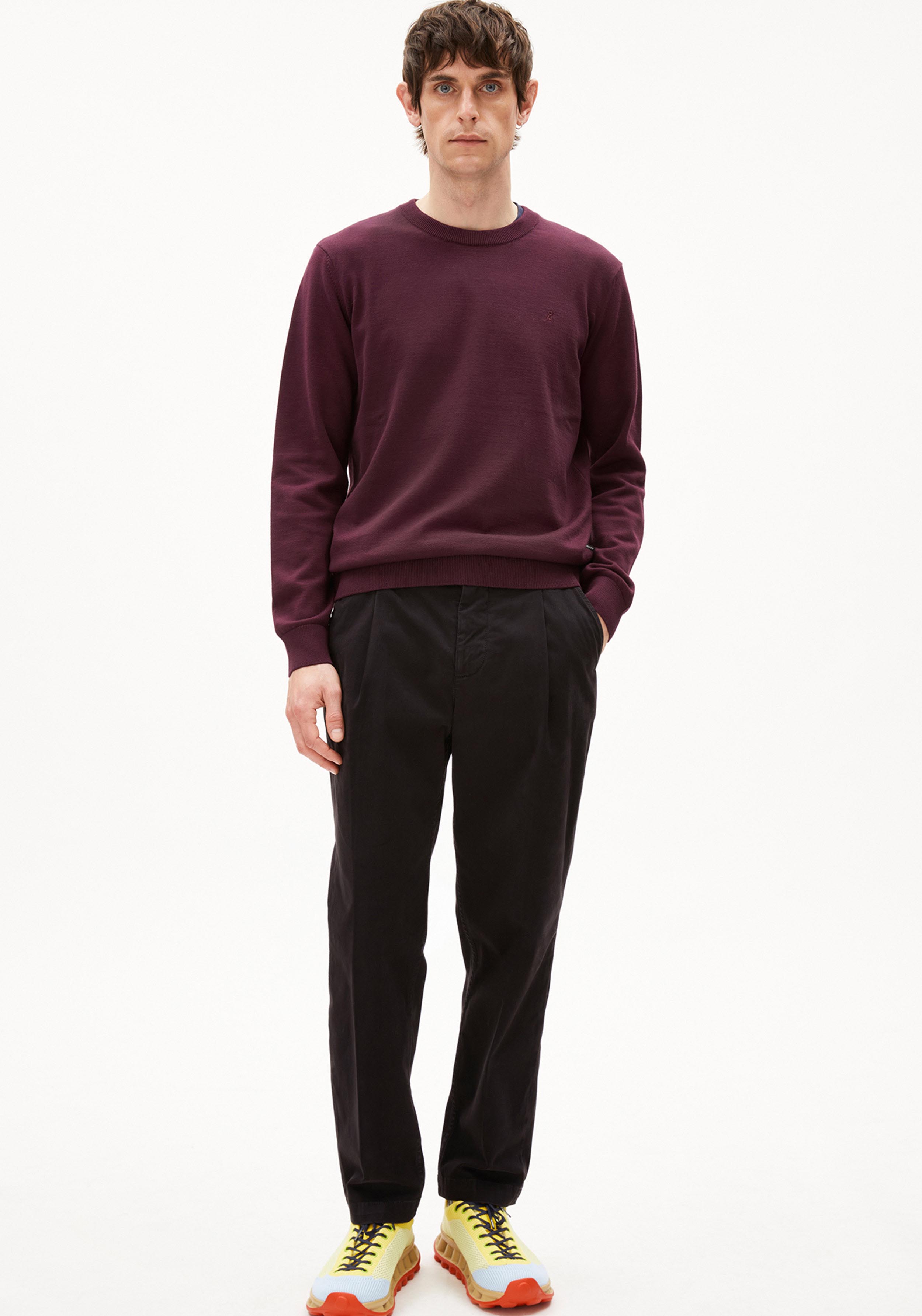 Armedangels Strickpullover Loukaa Dark Cranberry