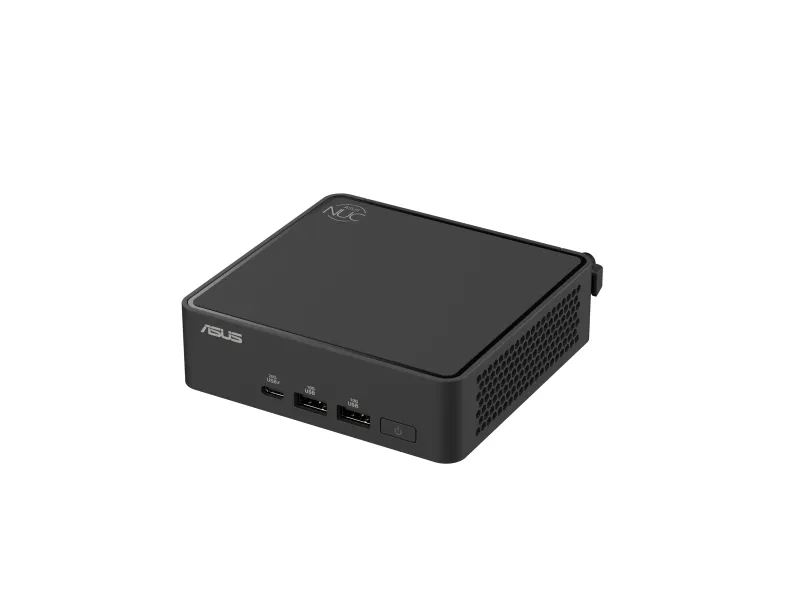 ASUS NUC 15 Pro Slim Kit RNUC15CRKU700002 - Barebone - mini PC 1 x Core Ultra 7 255H / op til 5.1 GHz - RAM 0 GB - Arc Graphics 140T - IEEE 802.11ax (Wi-Fi 6), IEEE 802.11be (Wi-Fi 7), Bluetooth 5.4 - sort