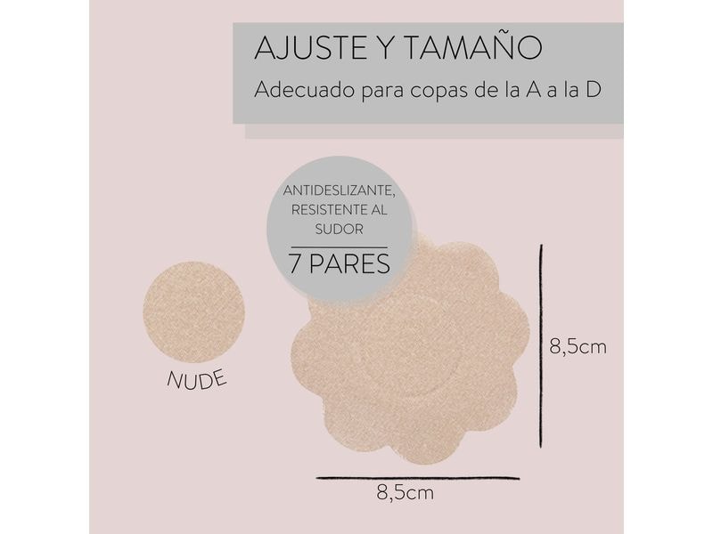Parsa Beauty Satin Nippel Pads nude 2 Stück Unsichtbarer Halt für jedes Outfit