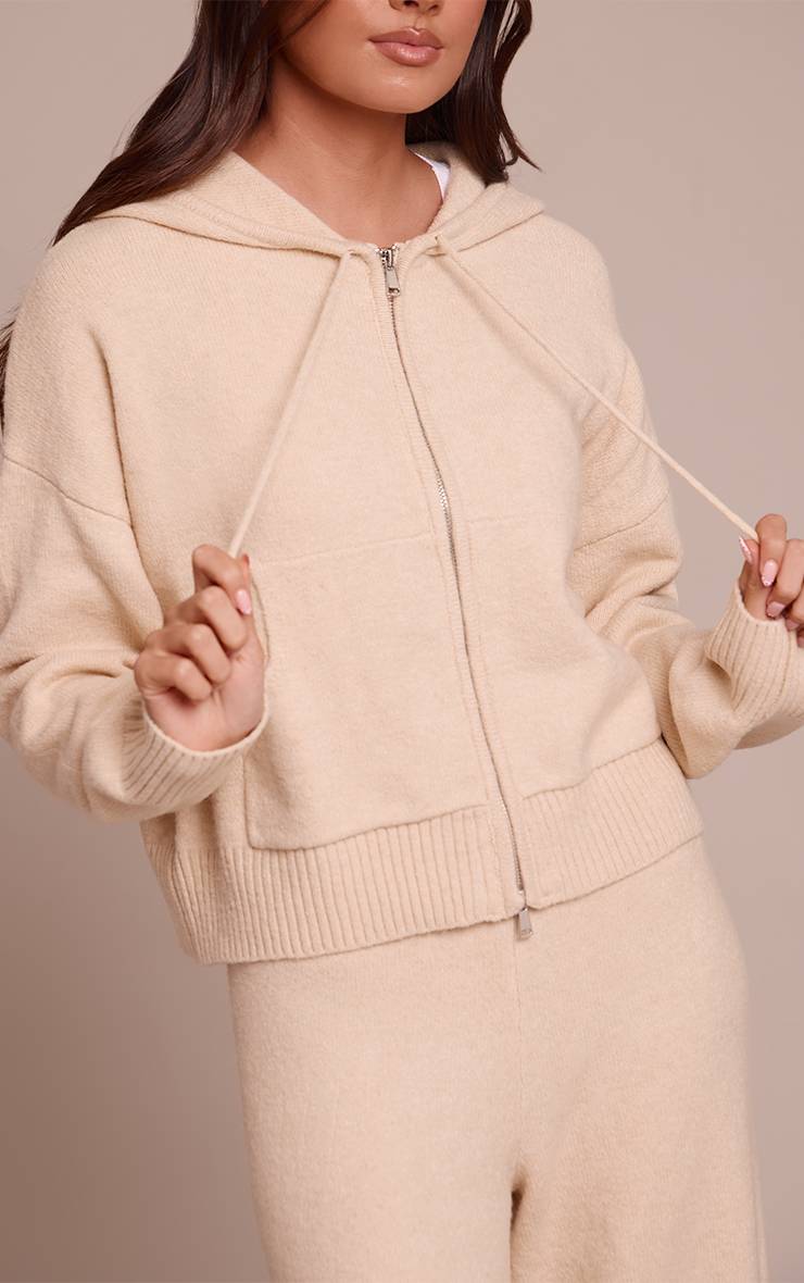 Beige Gilet À Casynthétiqueche Zippé En Maille