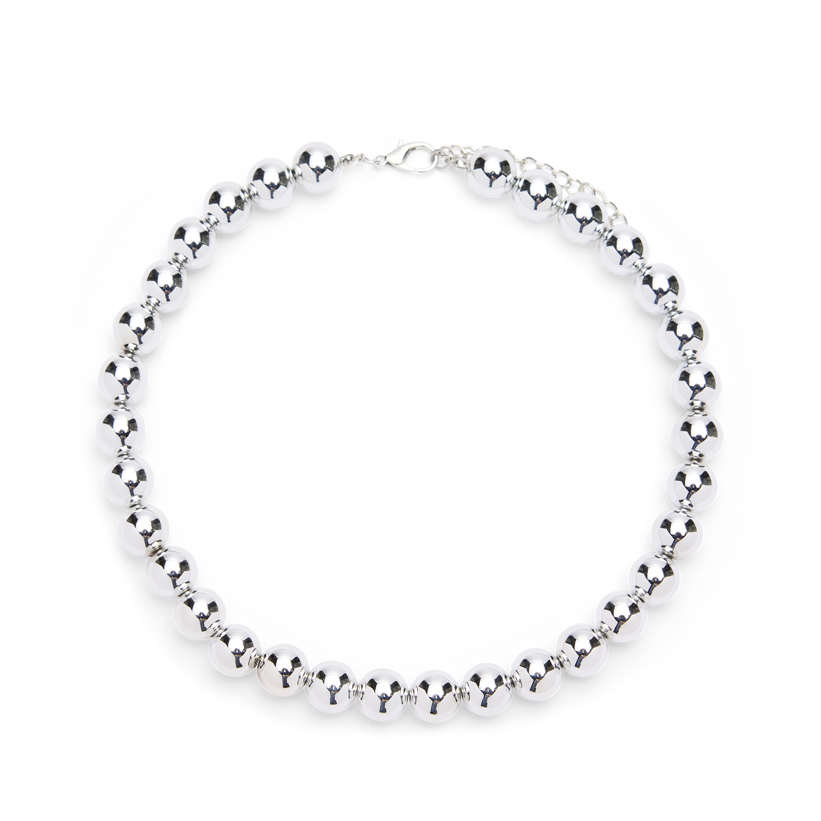 Zilverkleurige parelketting