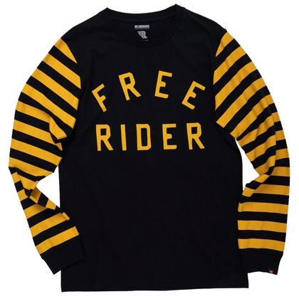 T-shirt manches longues RIDING CULTURE FREE RIDER L/S - Jaune / Noir