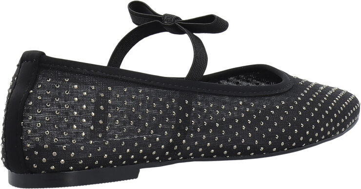 Bianco Fall Rhinestone Bow Ballerina #M Black