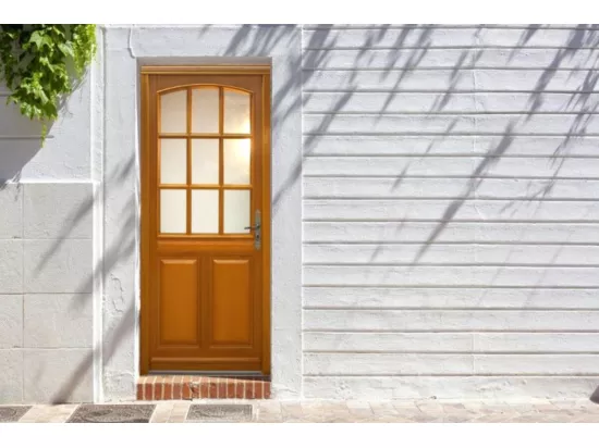 Porte D'Entrée Bois Vitrée, Alena, H,215Xl,90 P,Gauche Côtes Tableau