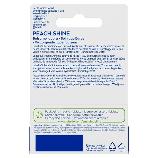 Labello Peach Shine