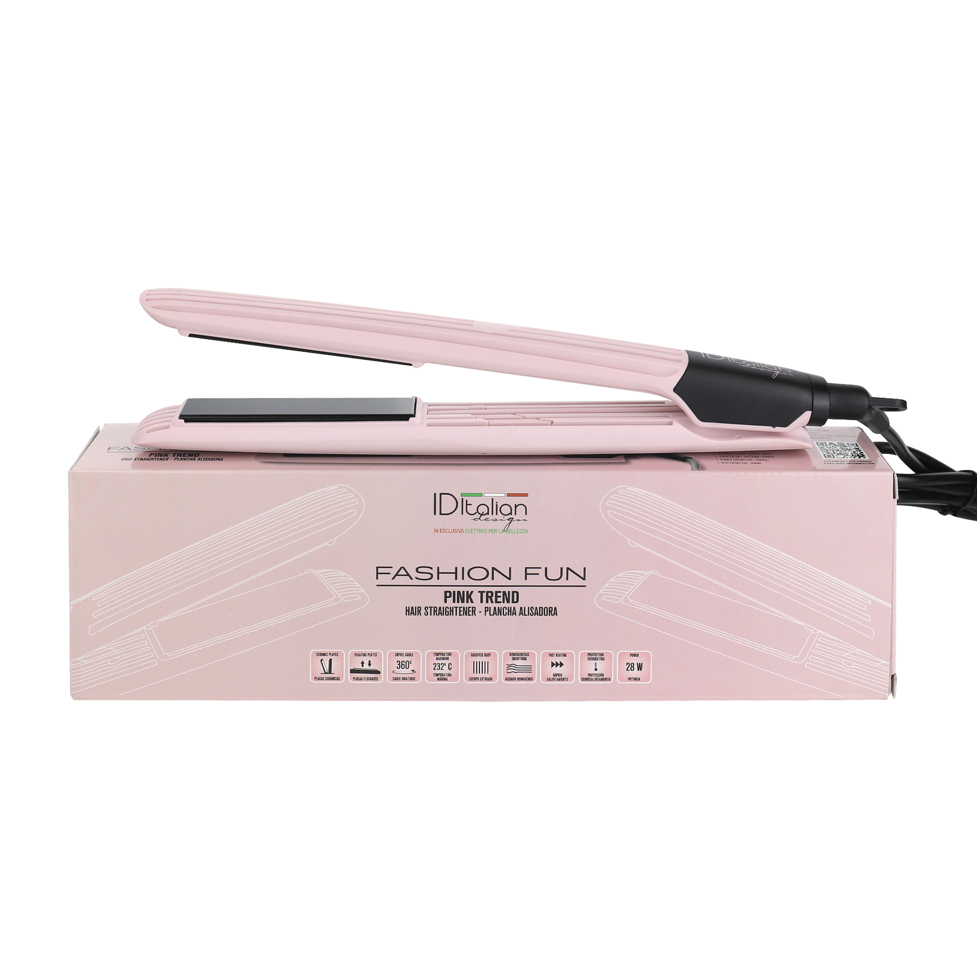 Italian Design Fashion Fun Pink Trend Hair straightener