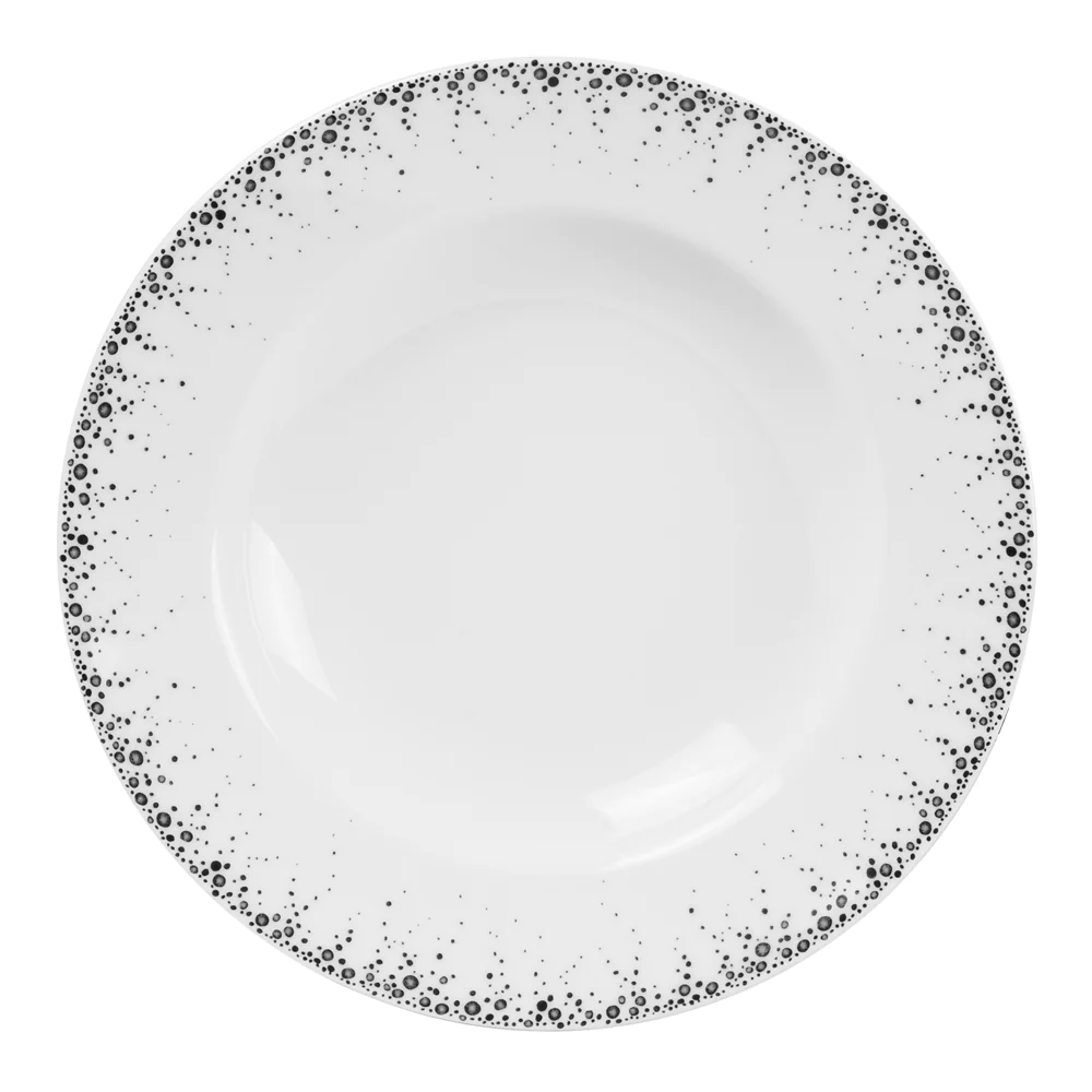 Assiette creuse Boréalis gris 22 cm (lot de 6) Table passion