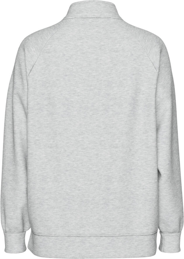 Pieces PCCHILLI LS HALF ZIP SWEAT NOOS BC Grå