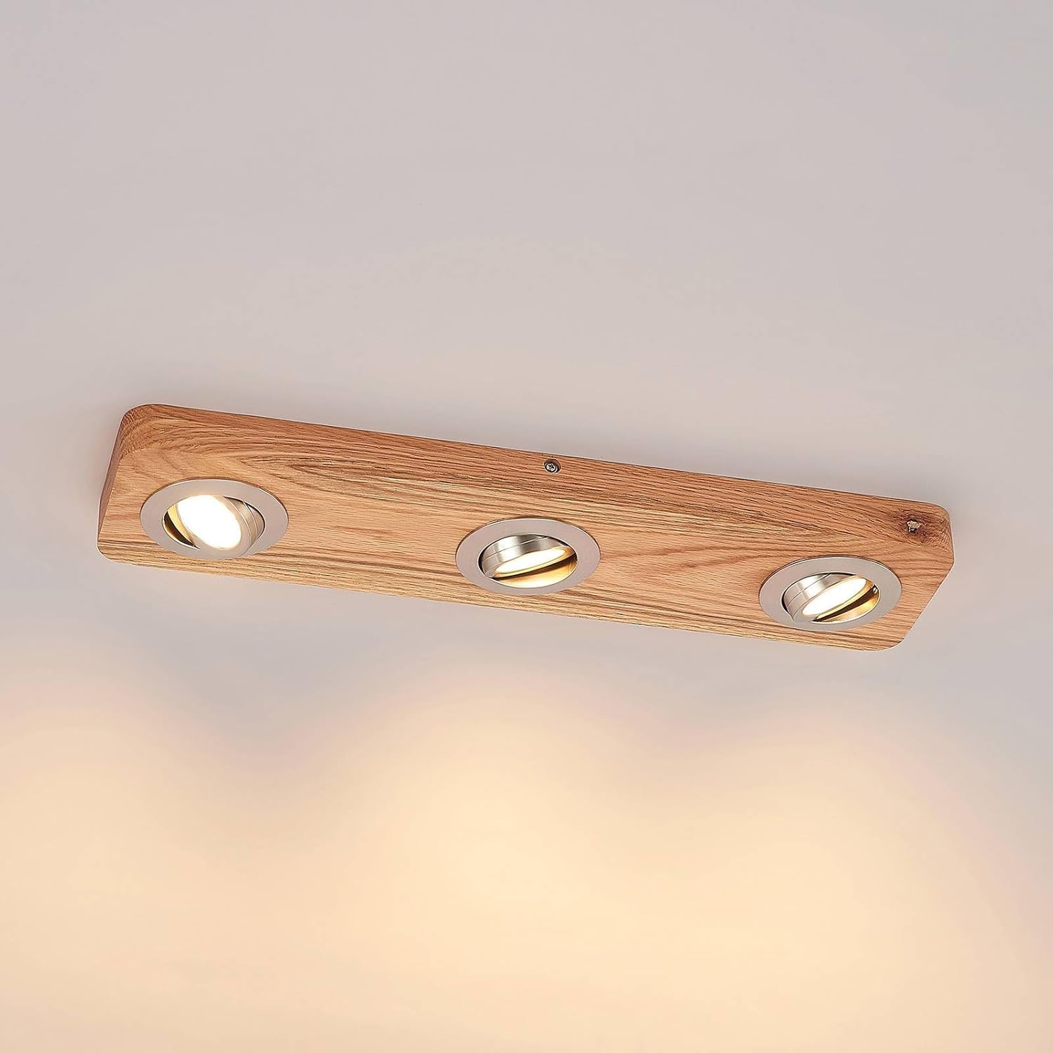 Lindby ,schwenkbar (Modern) aus Holz (3 flammig,) - Deckenleuchte Lampe Wohnzimmerleuchte