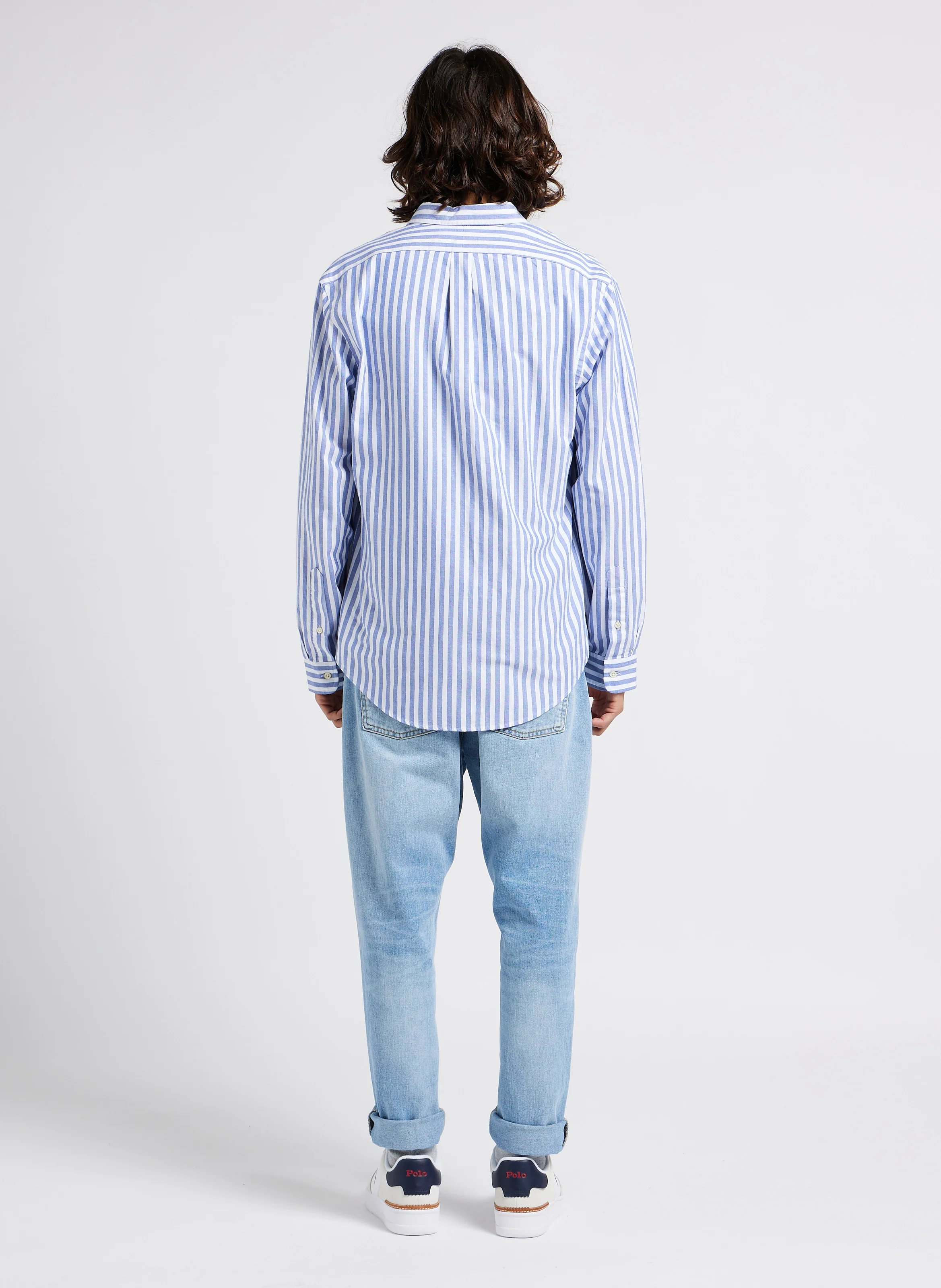 Chemise slim-fit en coton à rayures | Multicolore