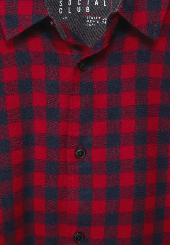 Hemd mit Karomuster - salsa red