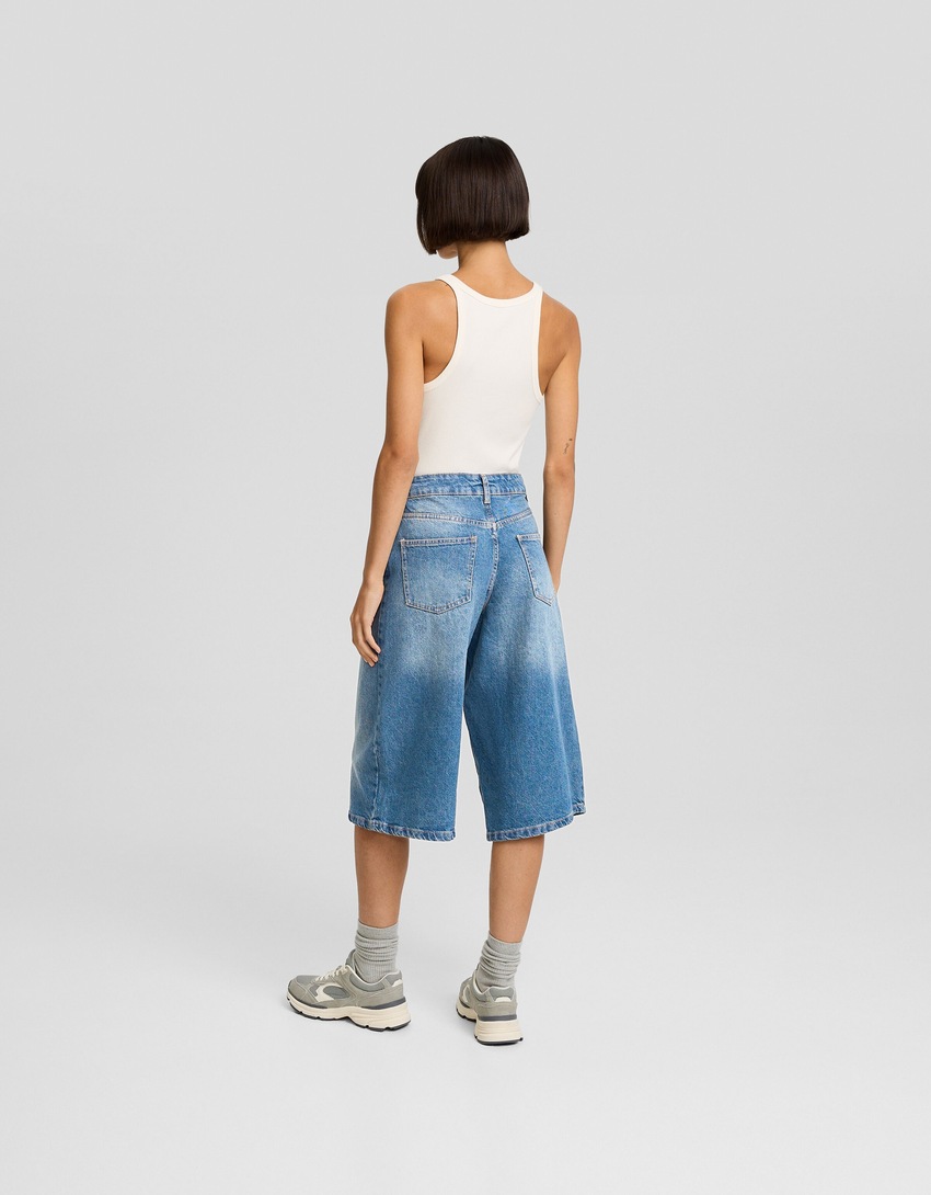 Bermudas largas de ganga