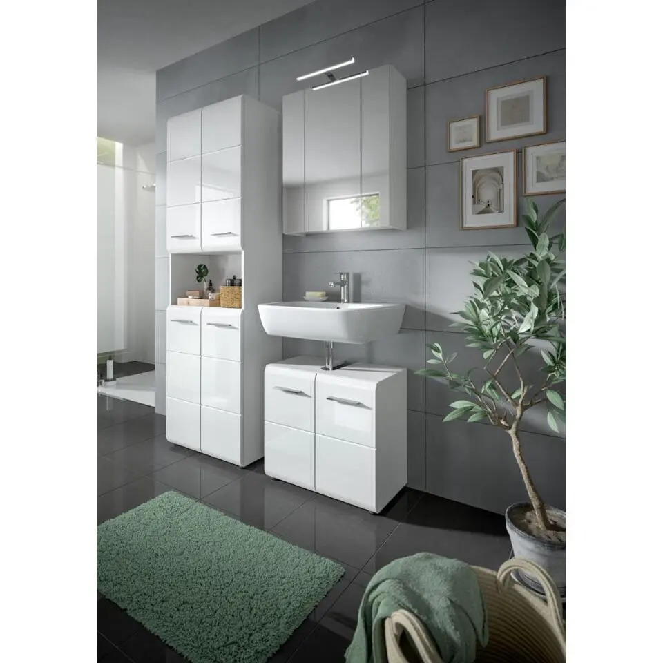 Hioshop Ice badkamer I65 wit hoogglans- wit