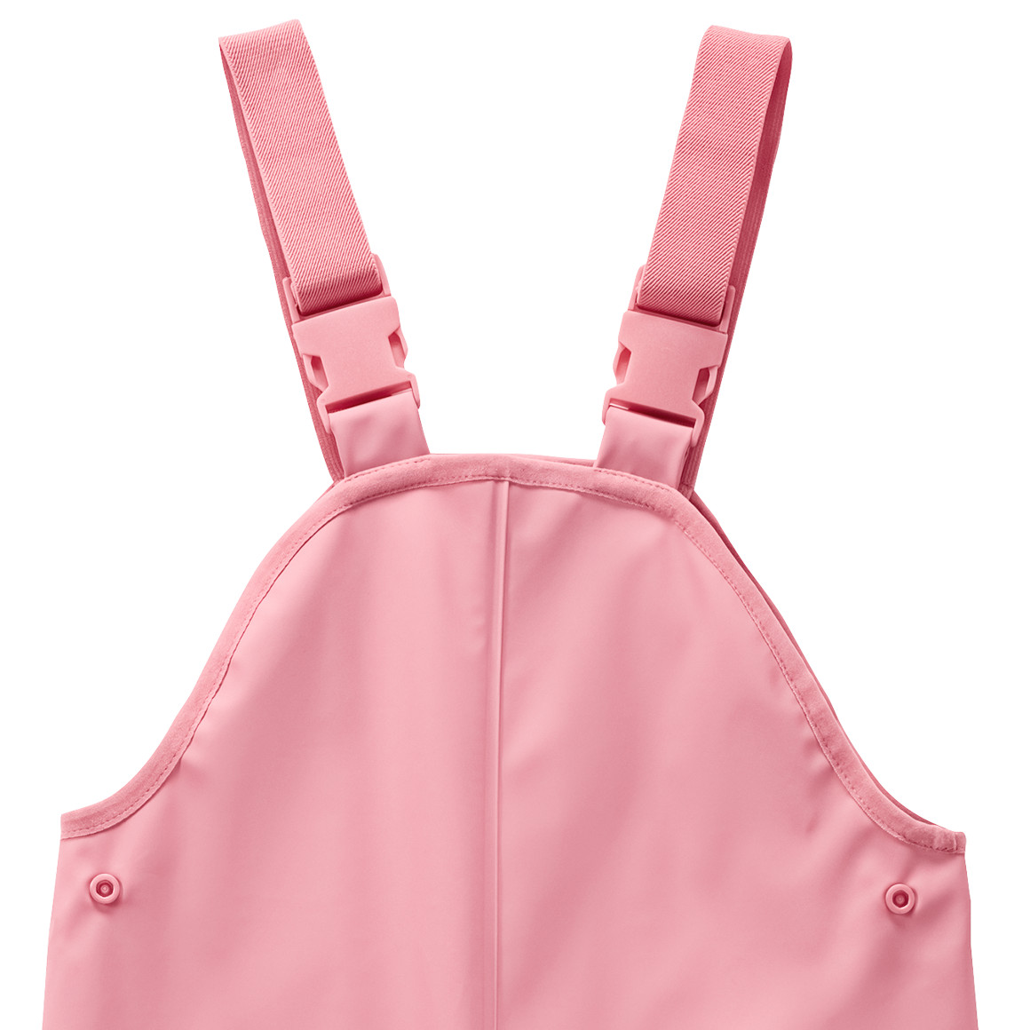 Topomini Baby Regenhose mit elastischen Trägern rosa