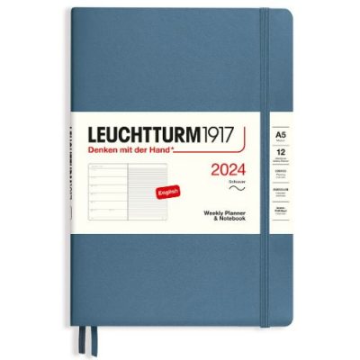 Stone Blue A5 Wkly Notes Soft Diary 2024 (Diary)