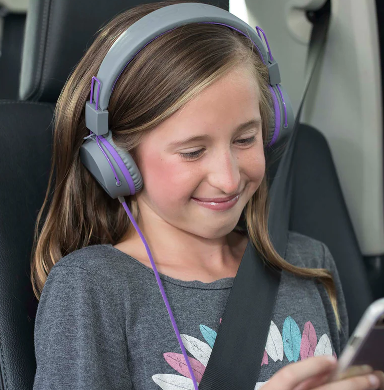 JBuddies Studio Kinder On-Ear Kopfhörer 85dB Begrenzte Lautstärke 3.5mm Klinken Anschluss (IEUHJKSTUDIORGRYBLU6) - Grau / Blau