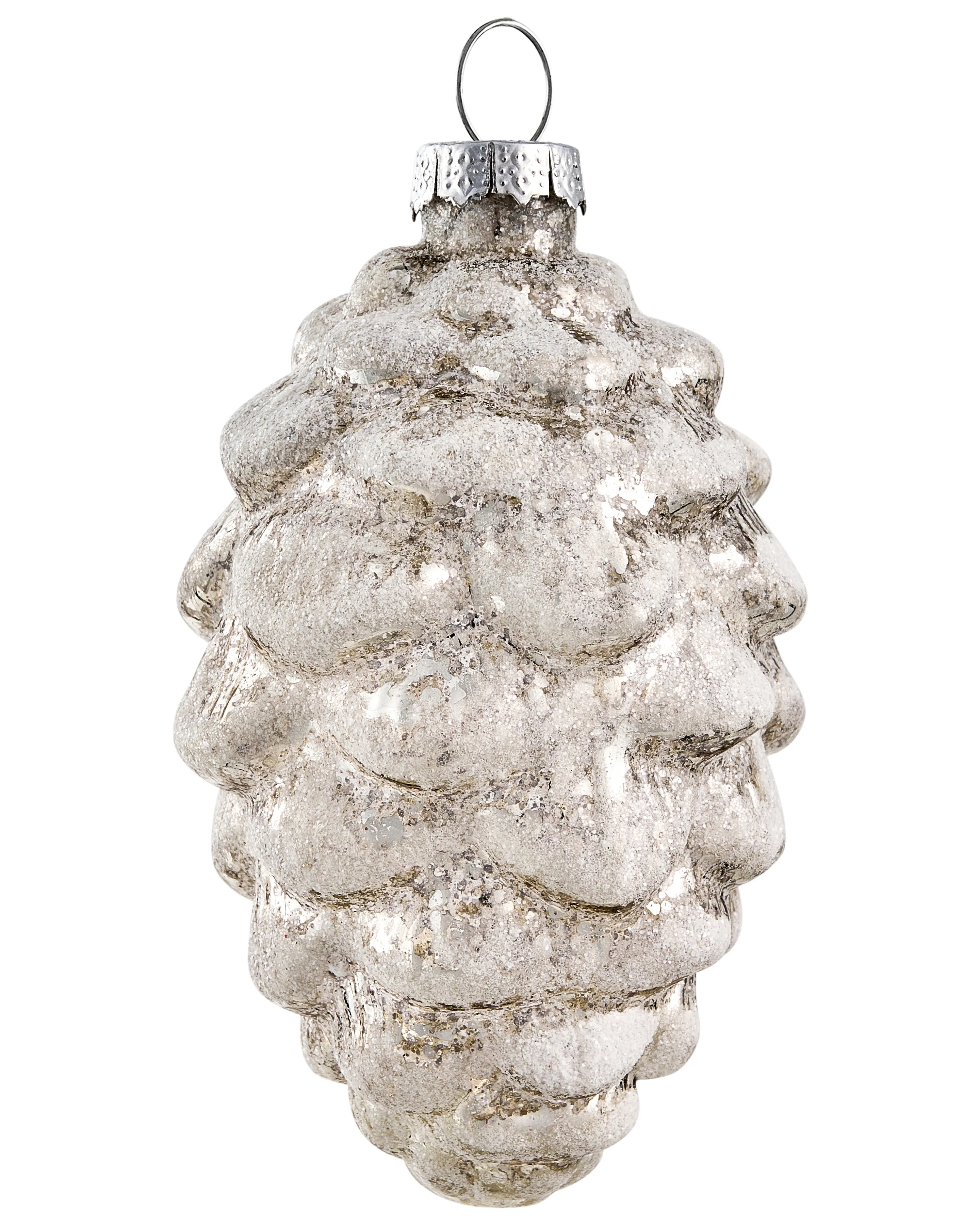 Set van 50 kerstballen SNOWFLAKE Glas Rood/wit