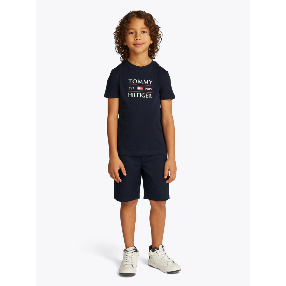 Køb Tommy Hilfiger Dark Night Navy Flag Reg T-Shirt