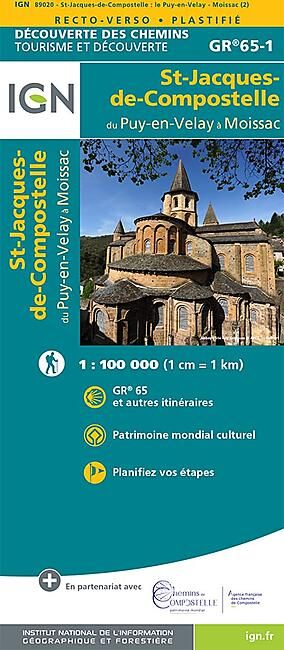 IGN - ST JACQUES LE PUY MOISSAC 1 100 000