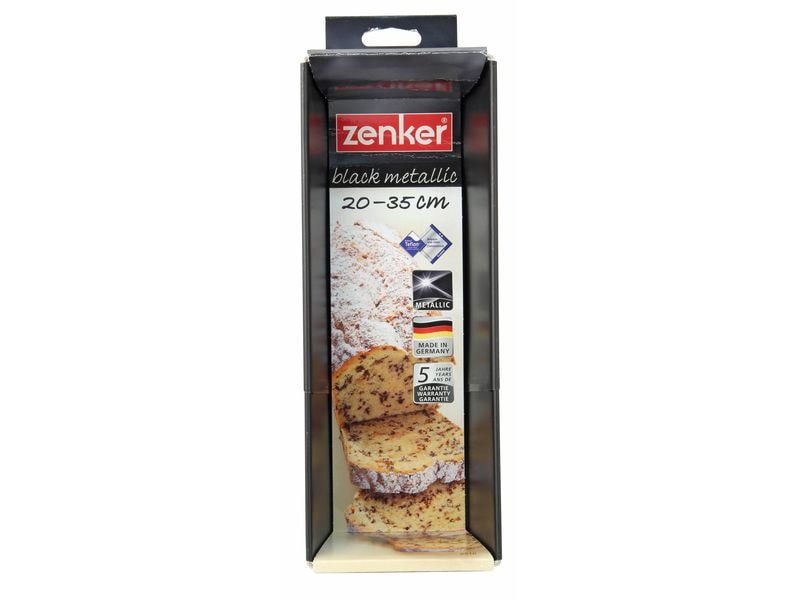 Zenker Cake-Backform Black Metallic 20 - 35 cm Königskuchenform ausziehbar