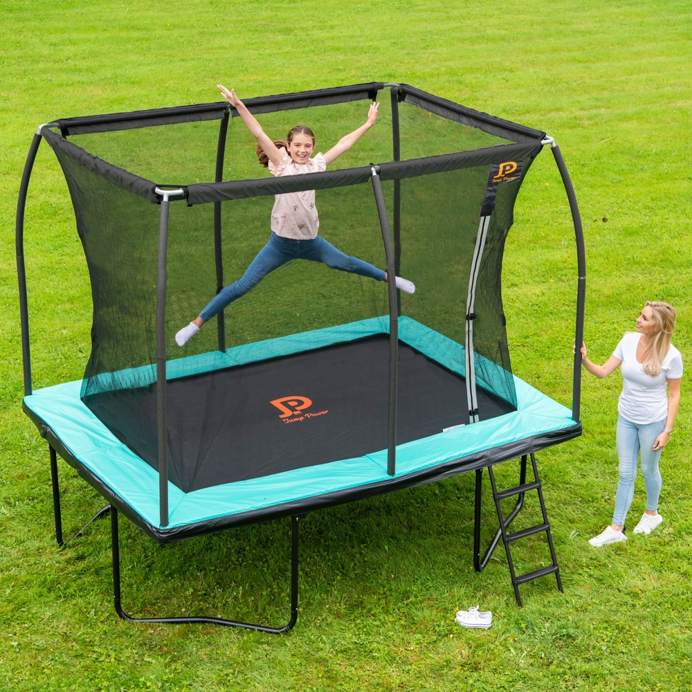 Jump Power Elite Series 10 x 7,5 Fuß (ca. 3 x 2,3 m) Rechteckiges Trampolin & Sicherheitsnetz