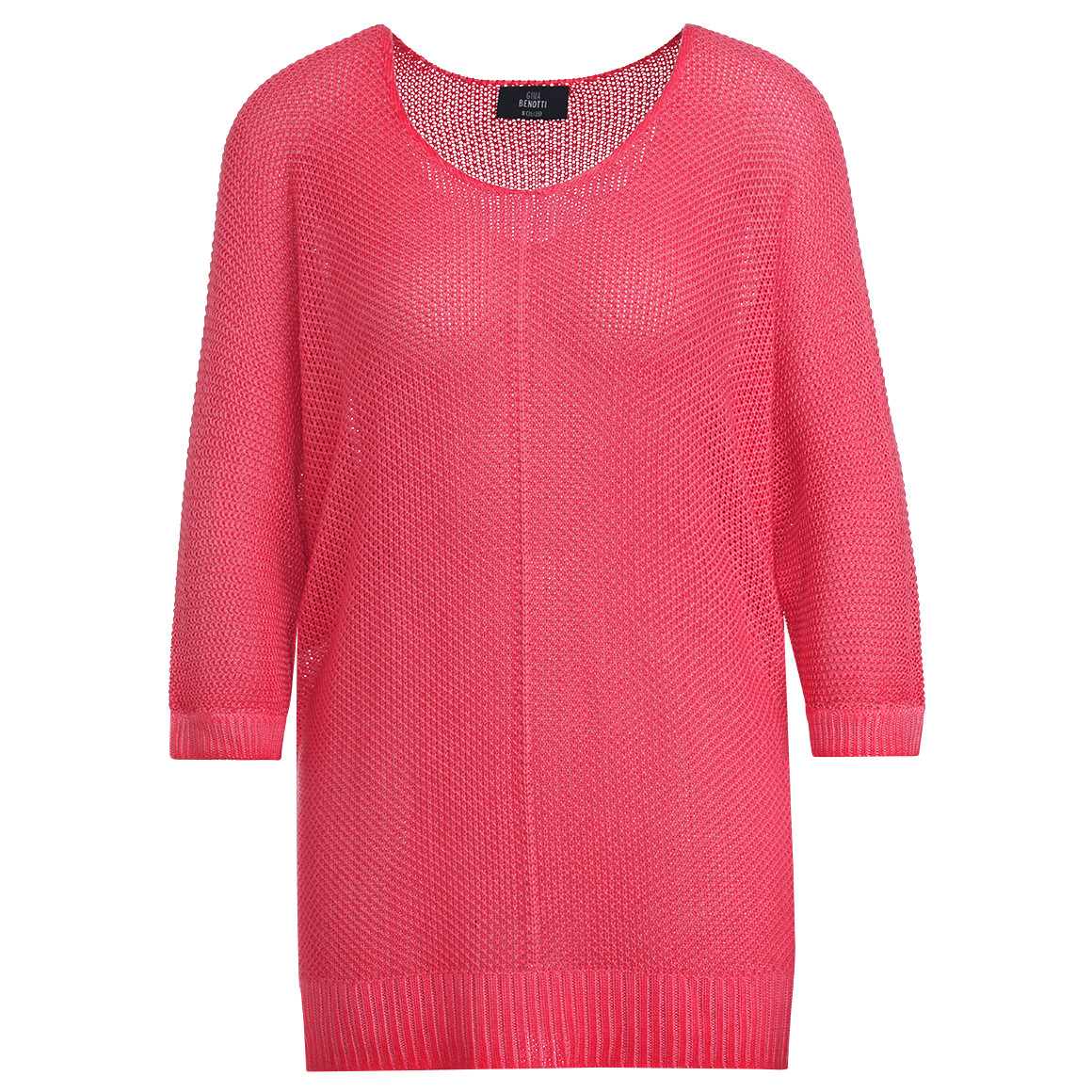 Gina Benotti Damen Strickpullover mit Rippenbündchen pink