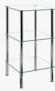 HAKU Möbel - Plank - Chroom - Metaal - Veiligheidsglas - Modern