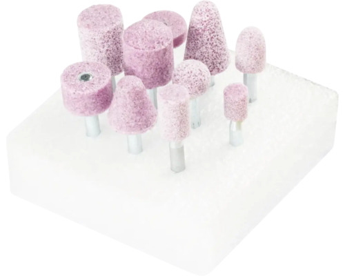 Pferd slijpstiftset, 10-delig, schachtdiameter 6 mm, A30, voor staal en gietstaal