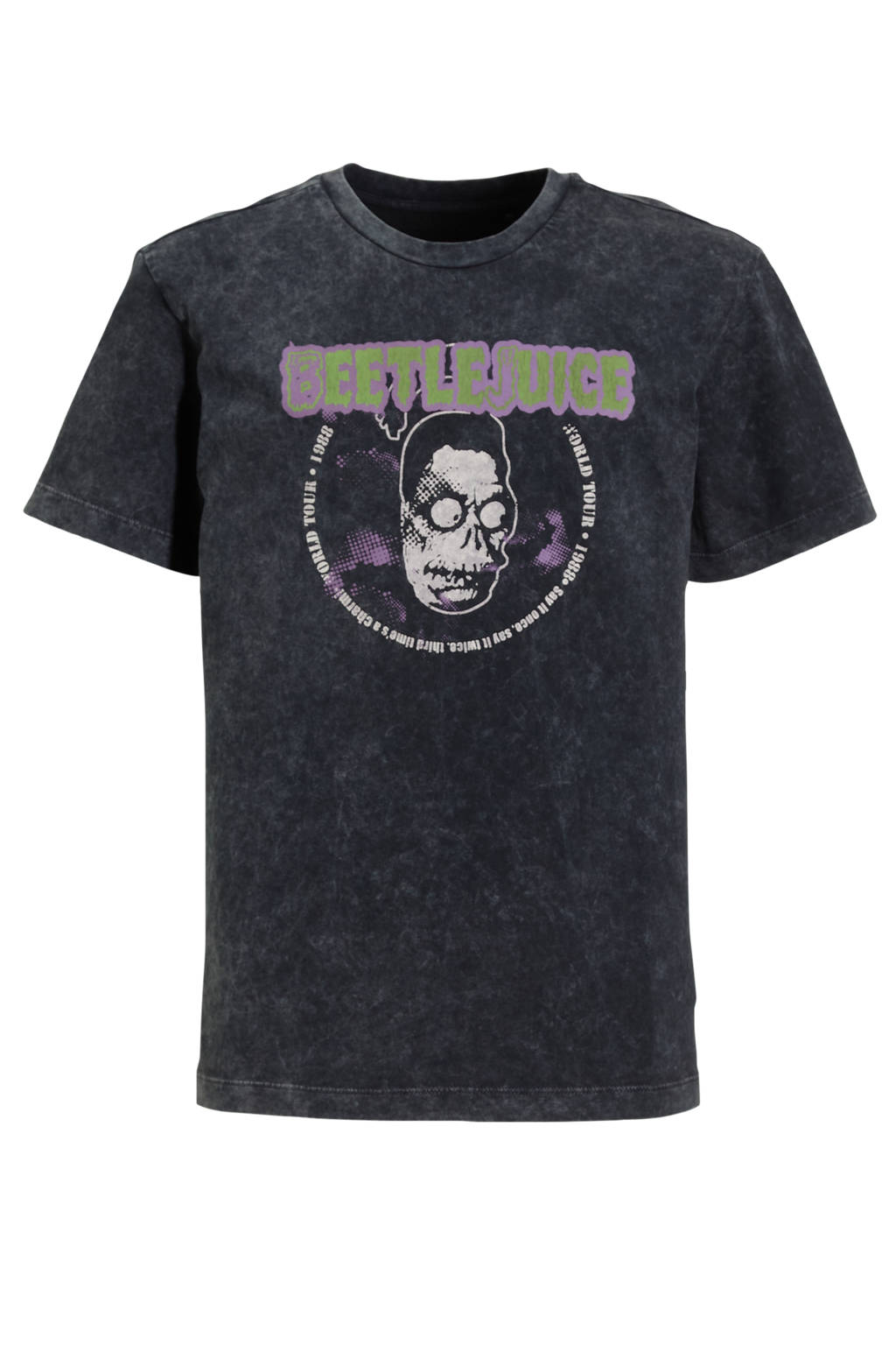 Coolcat T-shirt License Beetlejuice Acid Wash