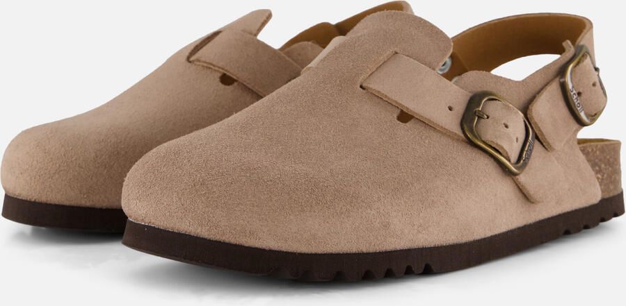Scholl Dames Slippers Fae Backstrap Dark Beige