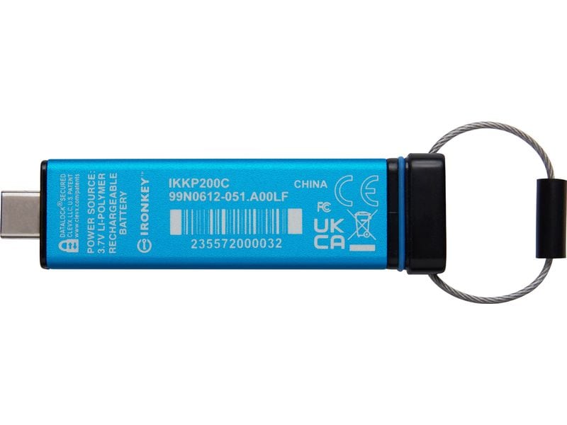 Kingston USB-Stick IronKey Keypad 200C 512 GB Verschlüsselter USB Typ-C Stick mit Tastatur