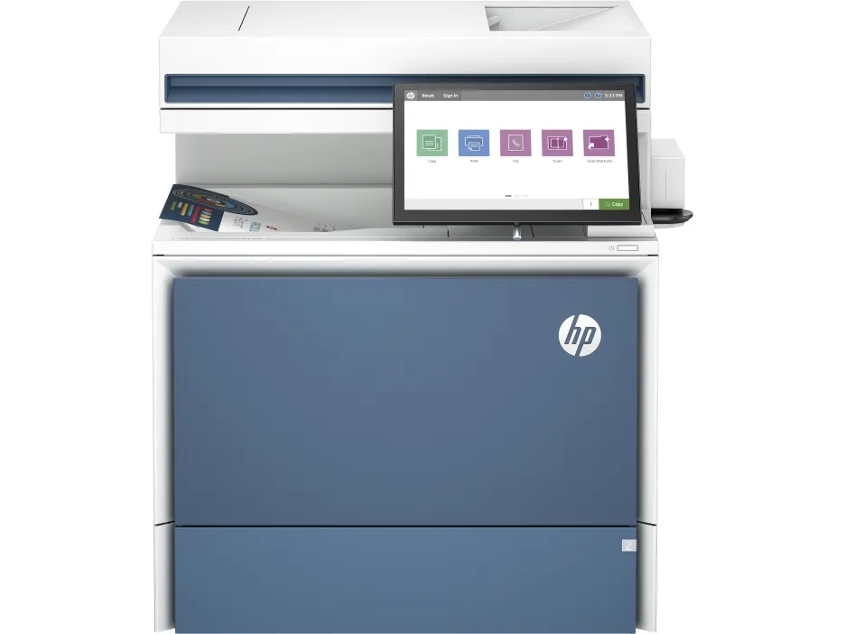 HP LaserJet Enterprise Flow MFP 5800zf - Multifunktionsprinter - farve - laser - Legal (216 x 356 mm) (original) - A4/Legal (medie) - op til 43 spm (kopiering) - op til 43 spm (udskriver) - 650 ark - 33.6 Kbps - Gigabit LAN, USB 2.0 vært, USB 3.0, US
