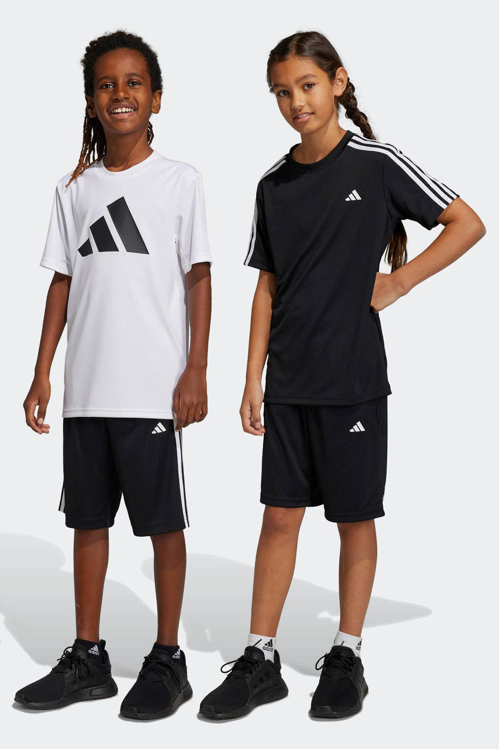 regular fit short met logo zwart/wit