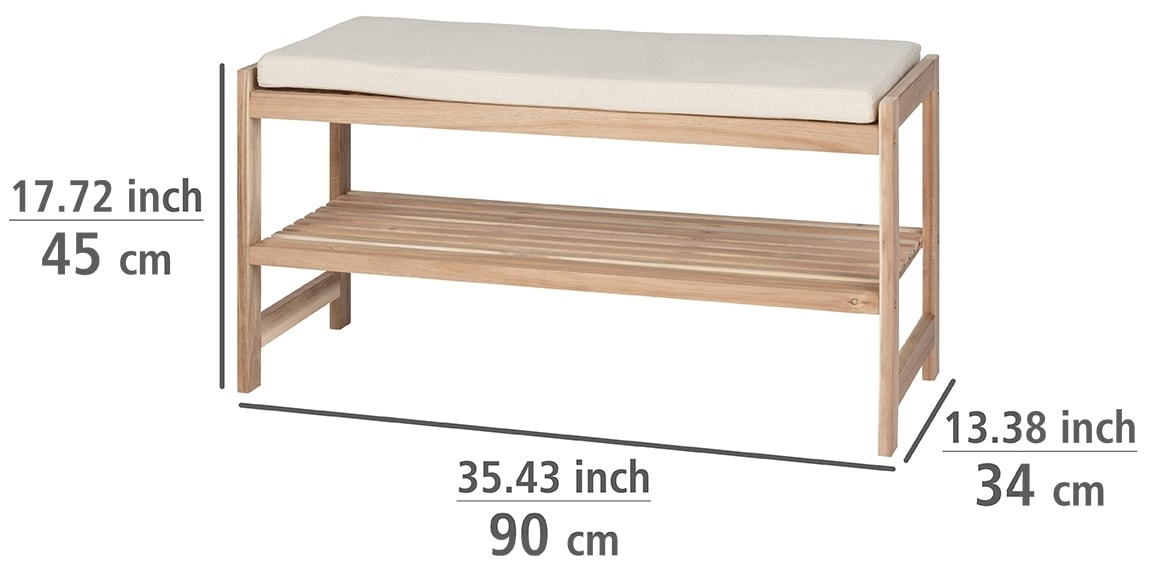 WENKO Schuhbank »Acina« BxTxH: 90x34x45 cm, aus Akazienholz