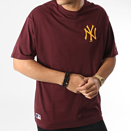 Tee Shirt Large Essentials New York Yankees Bordeaux