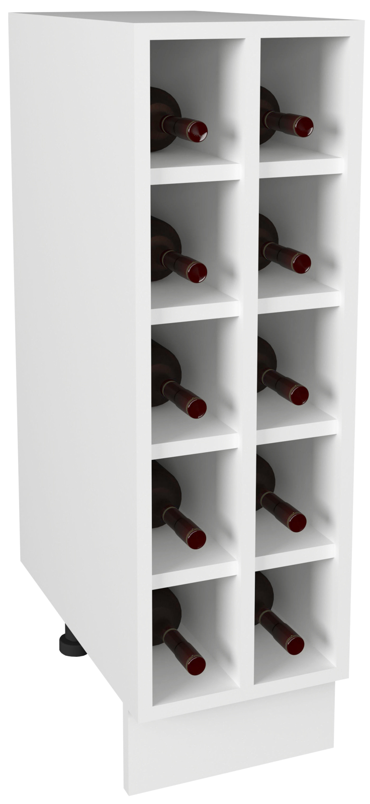 Weinregal ESILO - weiß - für 10 Flaschen - 24,8 cm