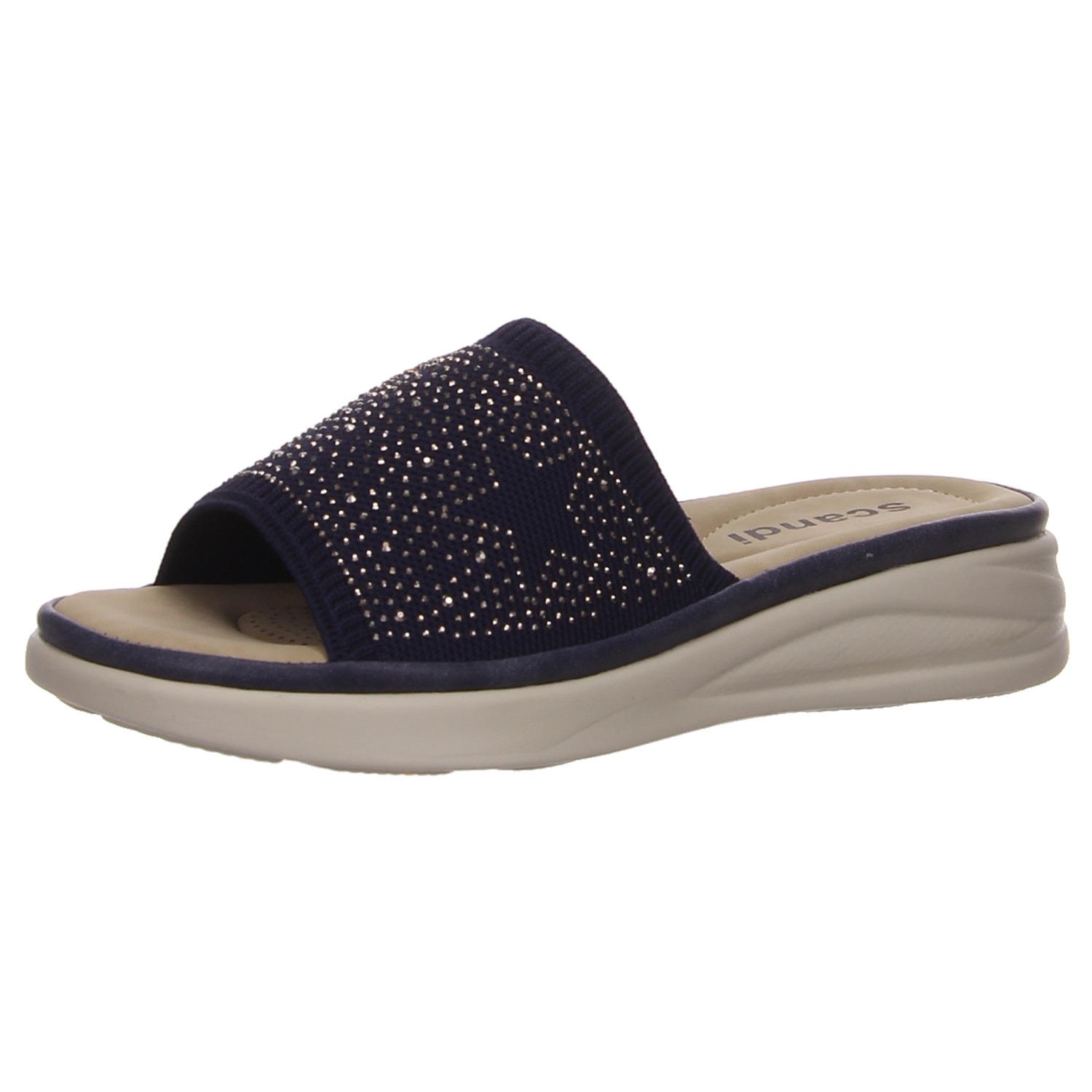 Scandi Pantolette dunkelblau blau