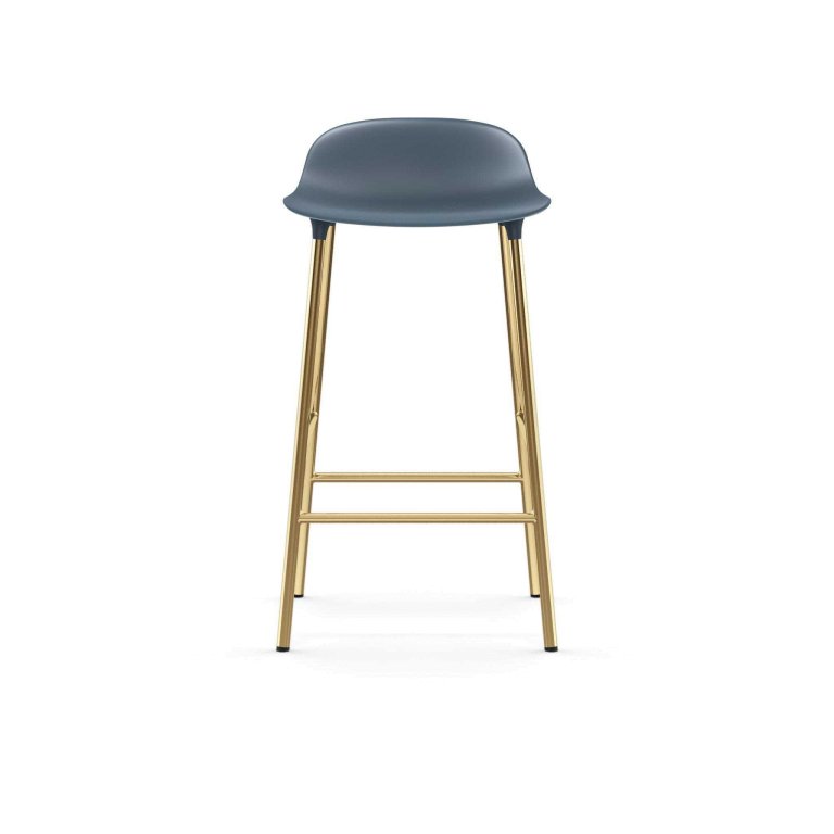 Normann Copenhagen Form Barstool barkruk 65cm met messing onderstel zwart