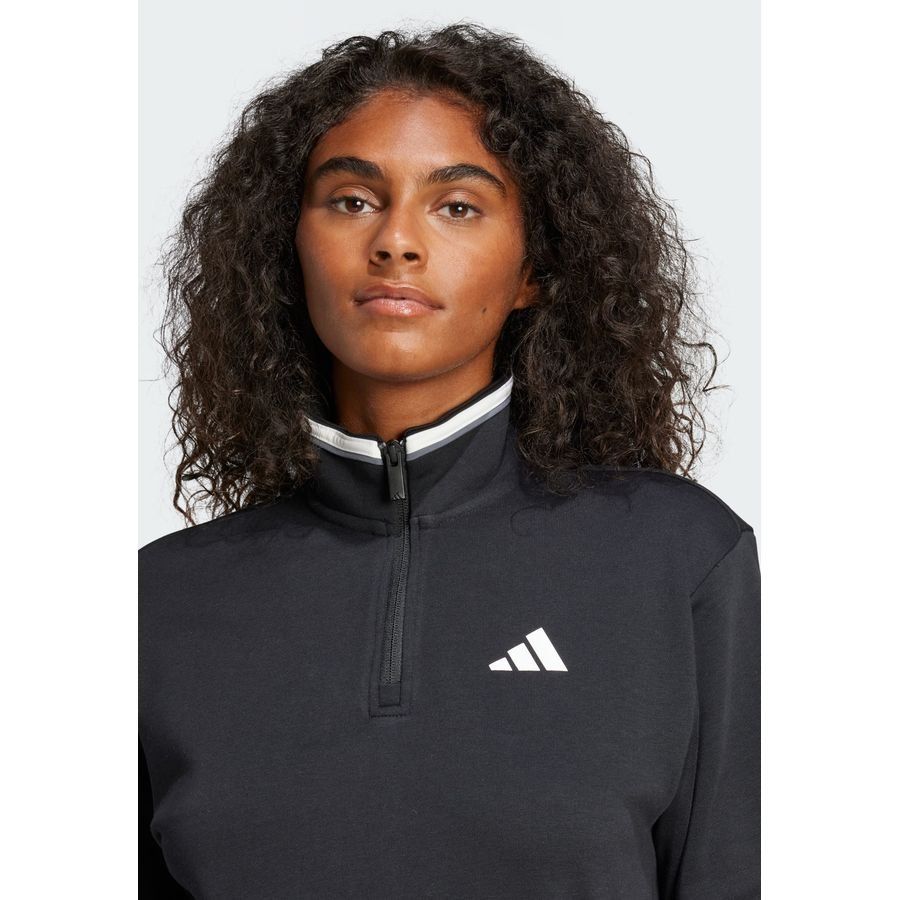 Adidas Veste de survêtement courte molleton à quart de zip Essentials Color Pop