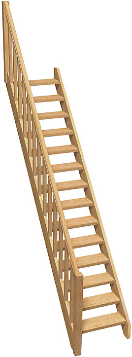 Rampe balustre rectangle sapin escalier droit Kordo