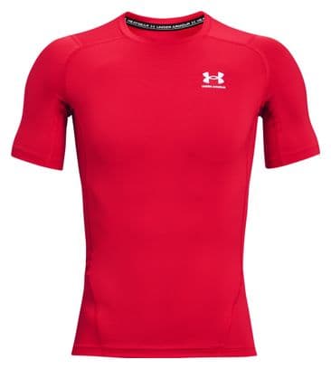 Maillot manches courtes de compression Under Armour HeatGear Rouge Homme