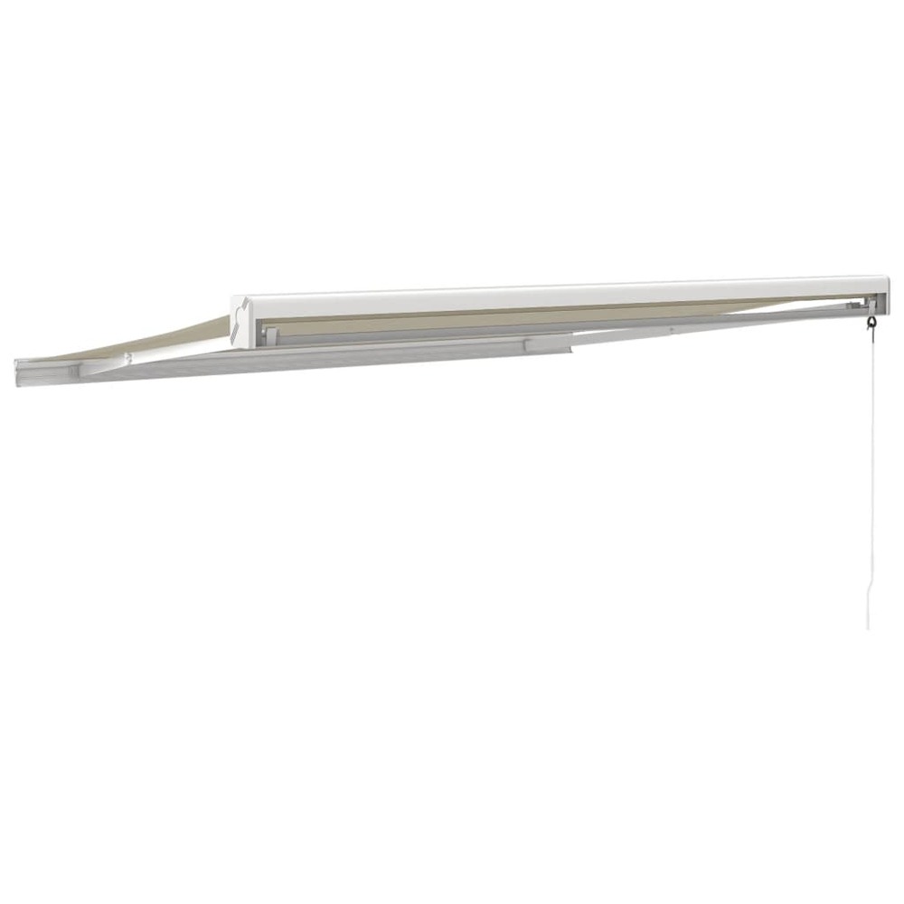 Auvent rétractable crème 3,5x2,5 m tissu et aluminium