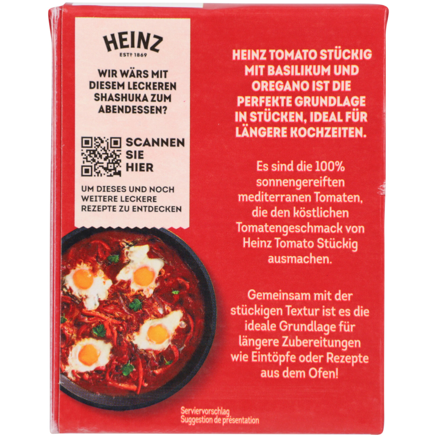 Heinz Tomato Stückig Basilikum & Oregano