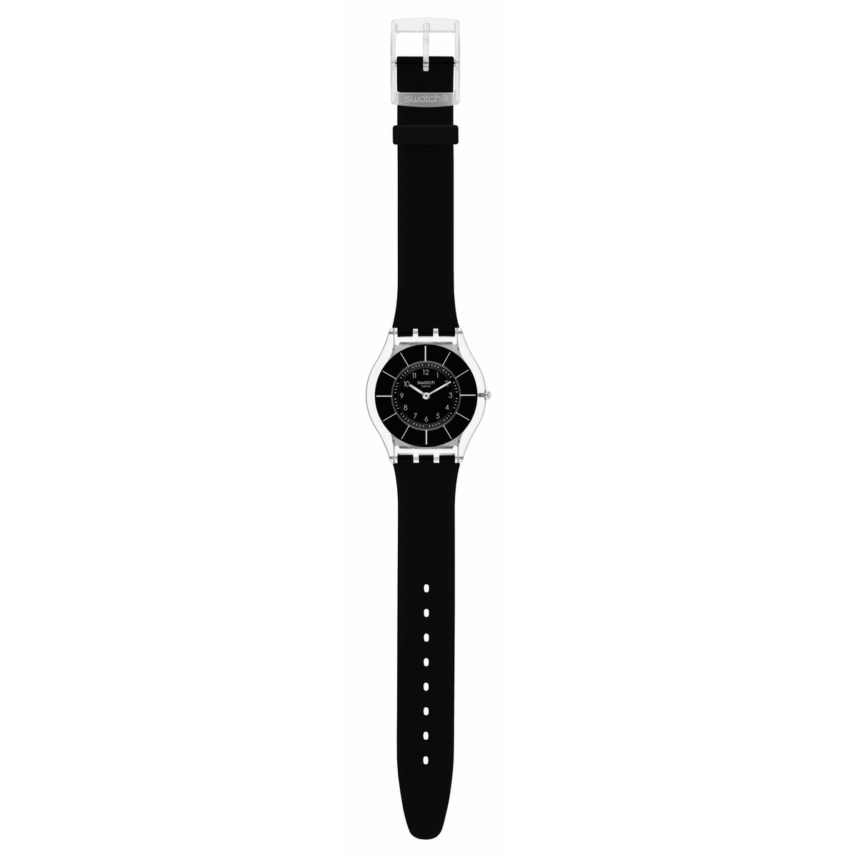 Montre SWATCH Skin classic biosourced Black classiness homme bracelet matériau biosourcé noir