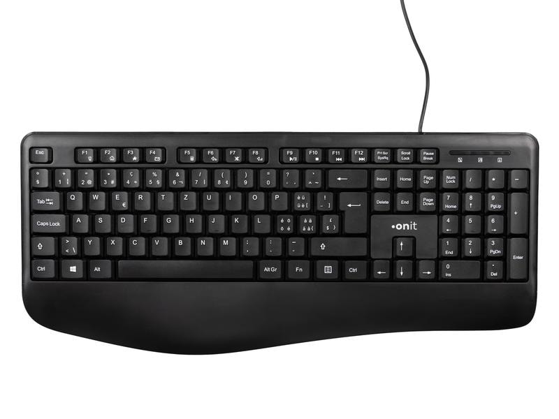 onit Tastatur-Maus-Set CH-Layout Set bestehend aus Plug-and-Play-Tastatur und -Maus