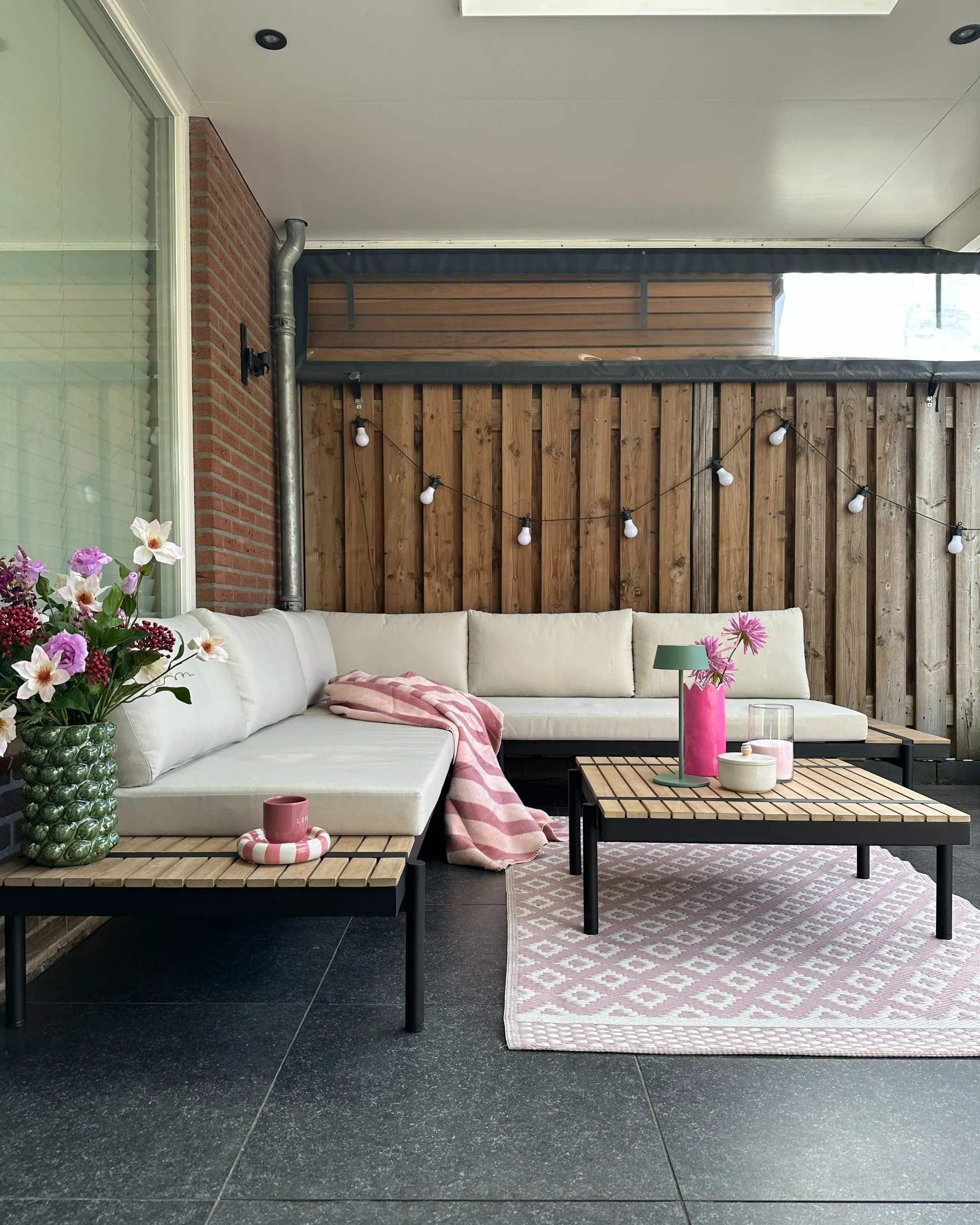 Tuintapijt THANE Roze 120 x 180 cm