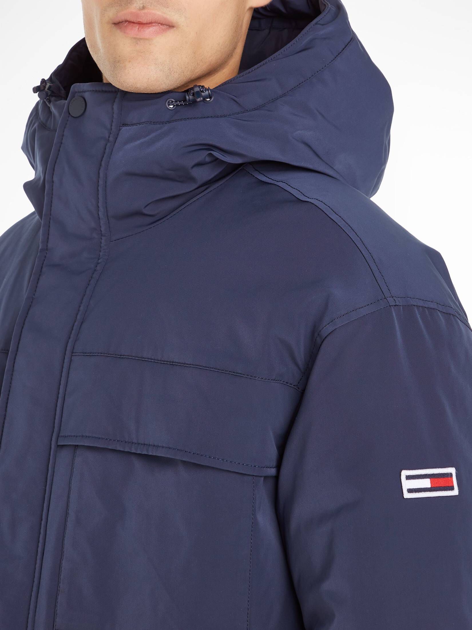 Tommy Jeans| Herren Jacke mit Kapuze TJM TECH PARKA wattiert